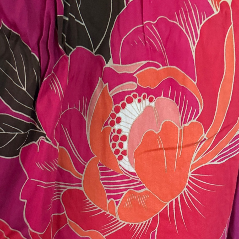 St. John's Bay Fuchsia Floral A-Line Skirt - Picture 6 of 8